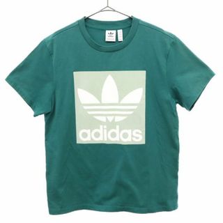 アディダス(adidas)のアディダス トレフォイルロゴ プリント 半袖 Tシャツ L グリーン系 adidas メンズ 【中古】  【230824】 メール便可(Tシャツ/カットソー(半袖/袖なし))