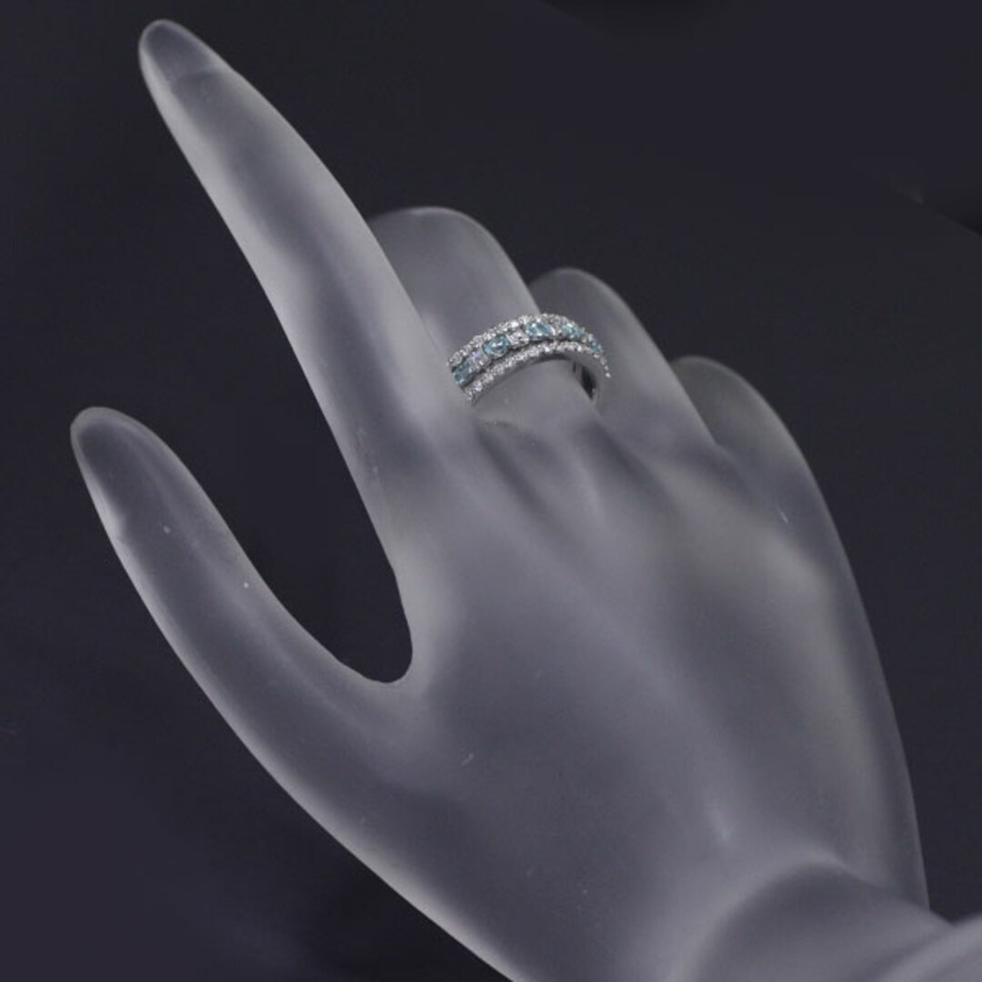 希少 Pt900 パライバトルマリン ダイヤモンド リング 0.21ct D0.58ct