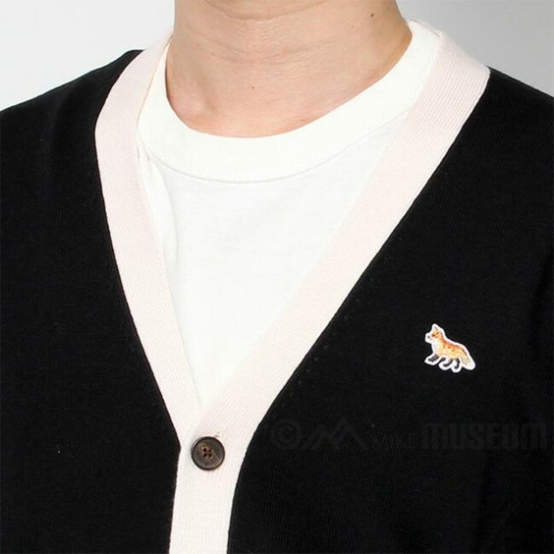 【新品未使用】 MAISON KITSUNE メゾンキツネ カーディガン BABY FOX PATCH BI-COLOR CLASSIC CARDIGAN HU00542KT1036 【Mサイズ/BEIGE】