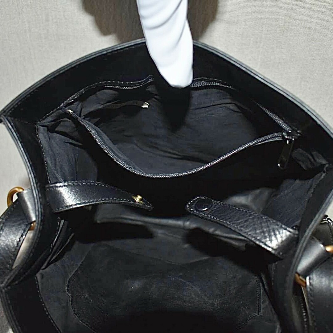 PELLE BORSA - 美品☆PELLE BORSA ペレボルサ ゴールド 金具 黒 レザー