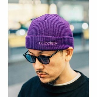 サブサエティ(Subciety)の【PURPLE】LOW WATCH(ニット帽/ビーニー)