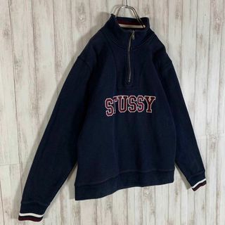 STUSSY - 【超希少モデル】ステューシー 刺繍ロゴ ハーフジップ 希少 ...