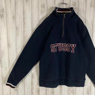 STUSSY - 【超希少モデル】ステューシー 刺繍ロゴ ハーフジップ 希少 ...