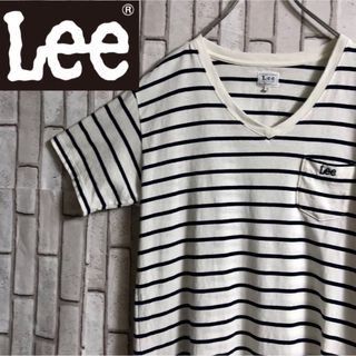 リー(Lee)の【ミユウ様専用】リー  Vネック ボーダーＴシャツ シャツ ポケT 刺繍ロゴ(Tシャツ/カットソー(半袖/袖なし))