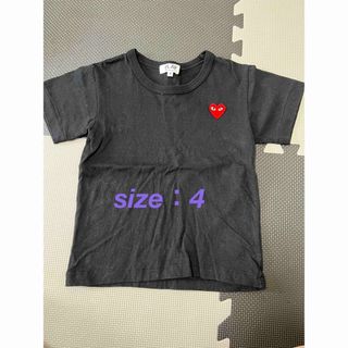 コムデギャルソン(COMME des GARCONS)の【美品】プレイコムデギャルソン ブラック ワンポイント カットソー(Tシャツ/カットソー)