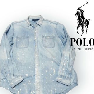 ポロラルフローレン(POLO RALPH LAUREN)の【希少】ポロラルフローレン　ペンキ加工　ウォッシュ加工　シャンブレー　シャツ(シャツ)