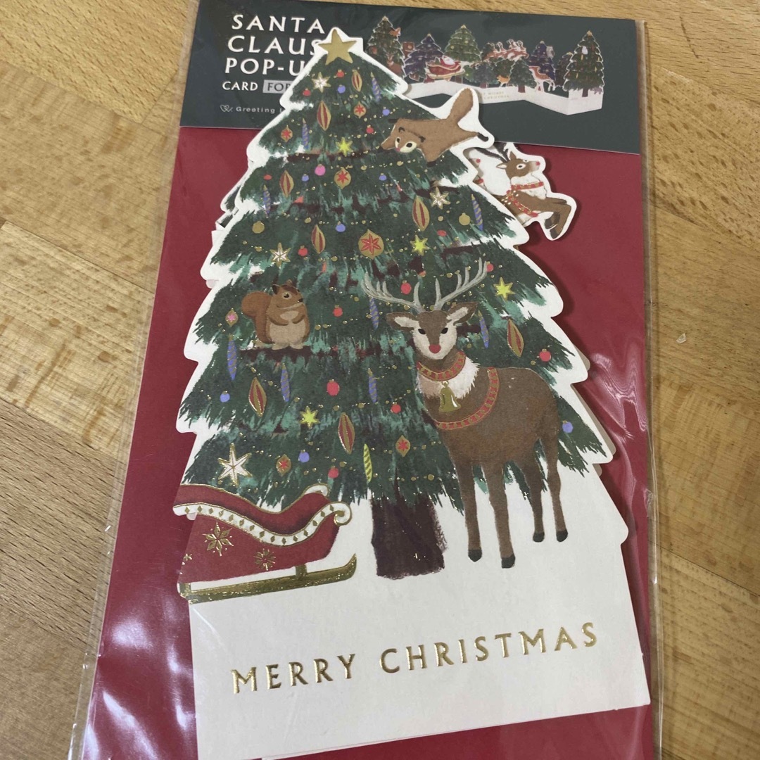 X81 グリーティングカード 立体バースデーカード、クリスマスカード ハンドメイドの文具/ステーショナリー(カード/レター/ラッピング)の商品写真
