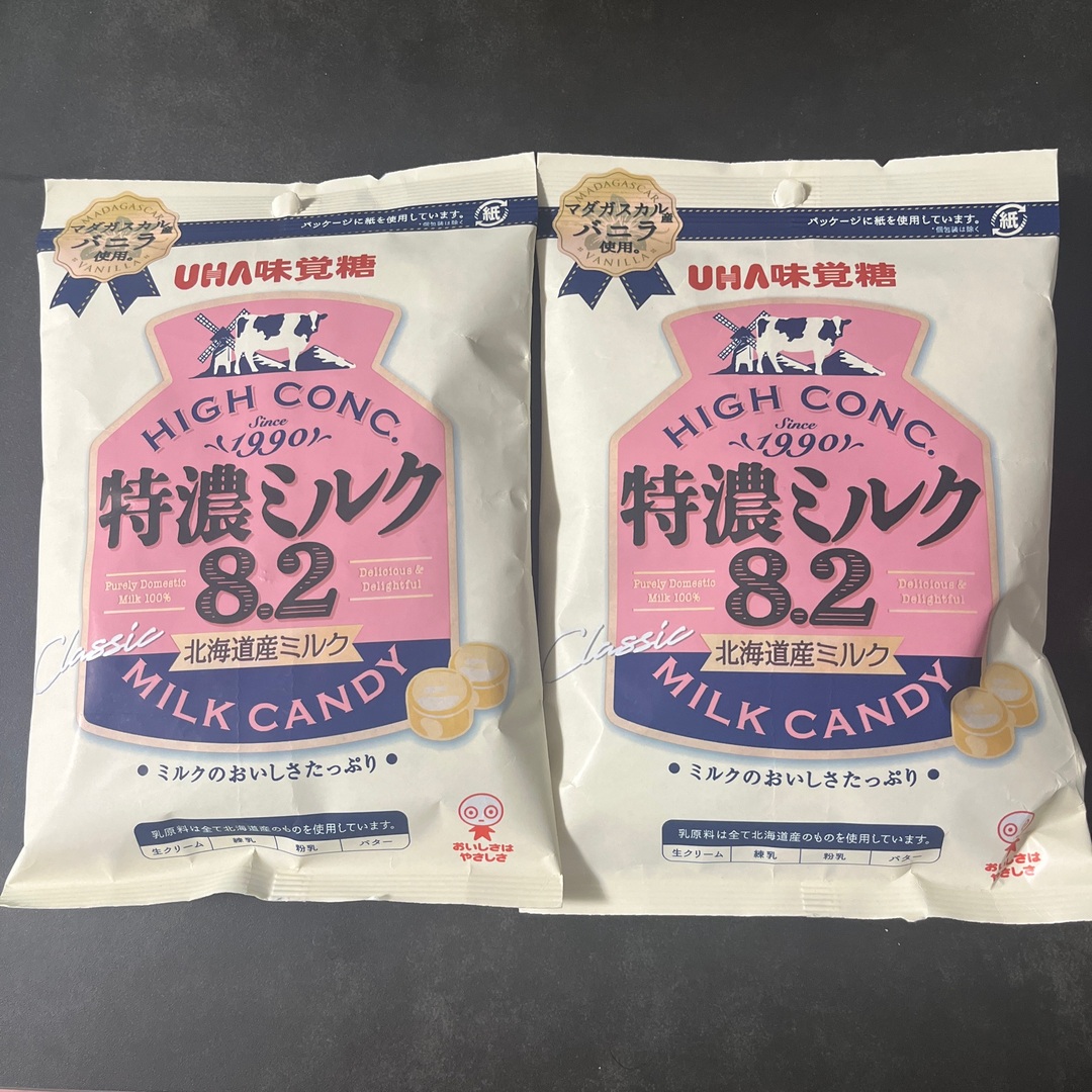 UHA味覚糖　特濃ミルク8.2 飴　アメ　キャンディ　2袋 食品/飲料/酒の食品(菓子/デザート)の商品写真