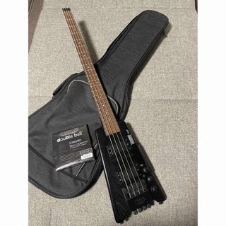 スタインバーガー(STEINBERGER)のスタインバーガー　ベース　黒　新品弦　ケース付(エレキベース)