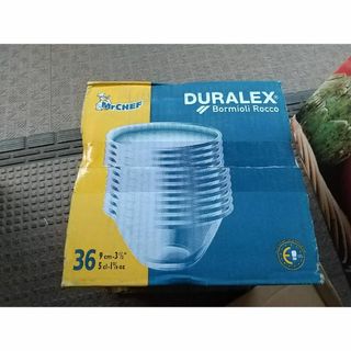 デュラレックス(DURALEX)の◆デュラレックス　ガラスボウル　36個　未使用品　直径87㎜、高さ37㎜　訳あり(グラス/カップ)