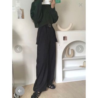 サイドポケットベルト付きスラックス