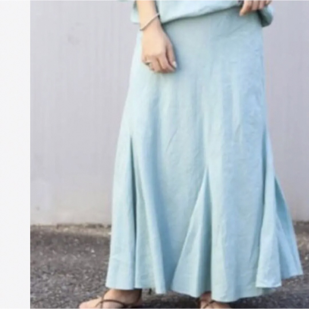 Plage(プラージュ)の新品未使用　plage プラージュ　リネン100% ロング　フレア　スカート レディースのスカート(ロングスカート)の商品写真