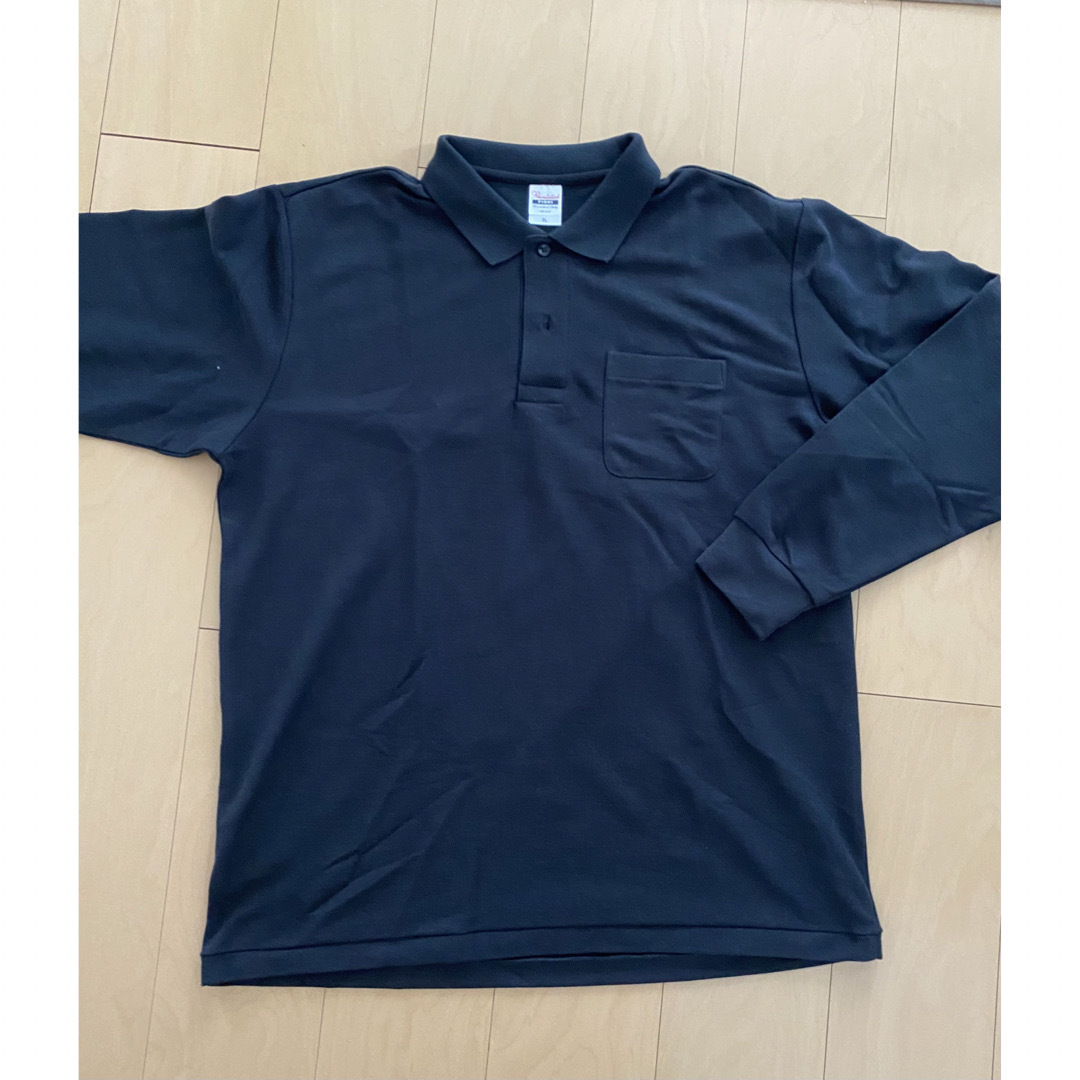 【激安!!】ブラックロングポロシャツ!!作業用 仕事用  メンズのトップス(ポロシャツ)の商品写真