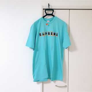 y■21AW■シュプリーム/SUPREME Flloral Applique S/S アップリケTシャツ■水色【メンズS】MENS【新品】■