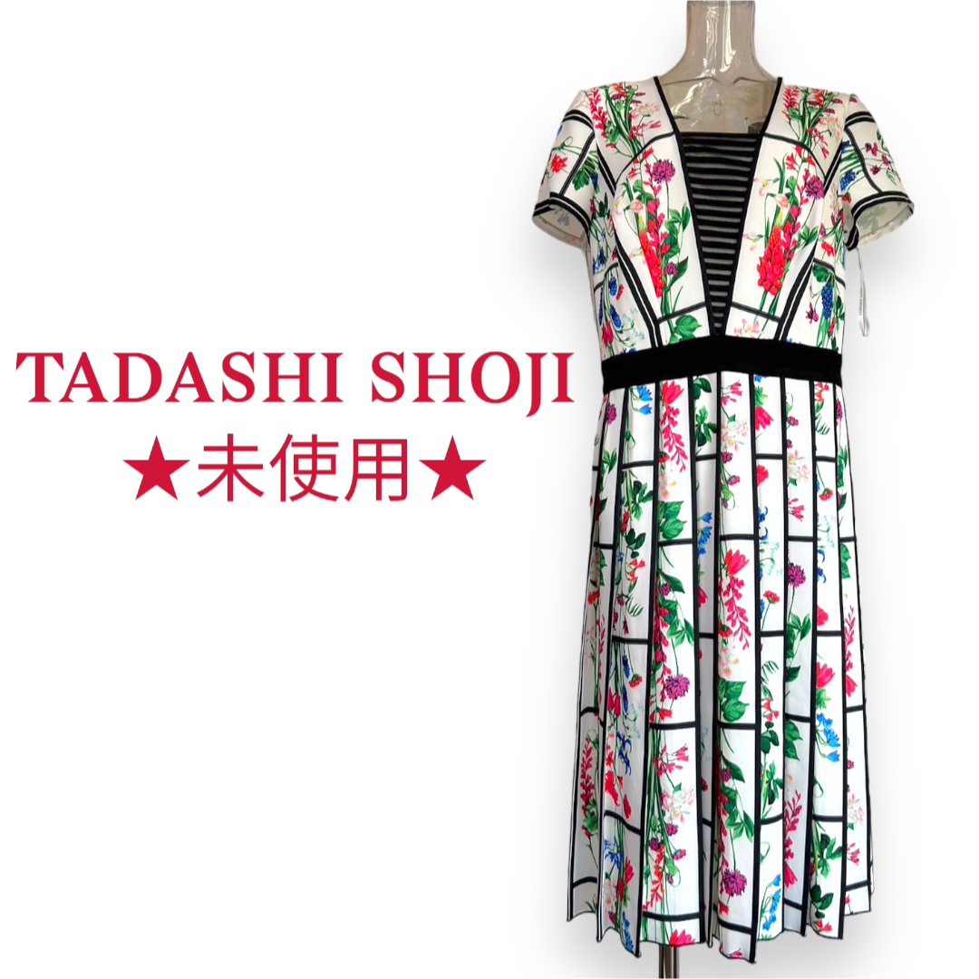 タダシショージ　稀少プリーツワンピース　サイズ・Ｌ　TADASHI SHOJI