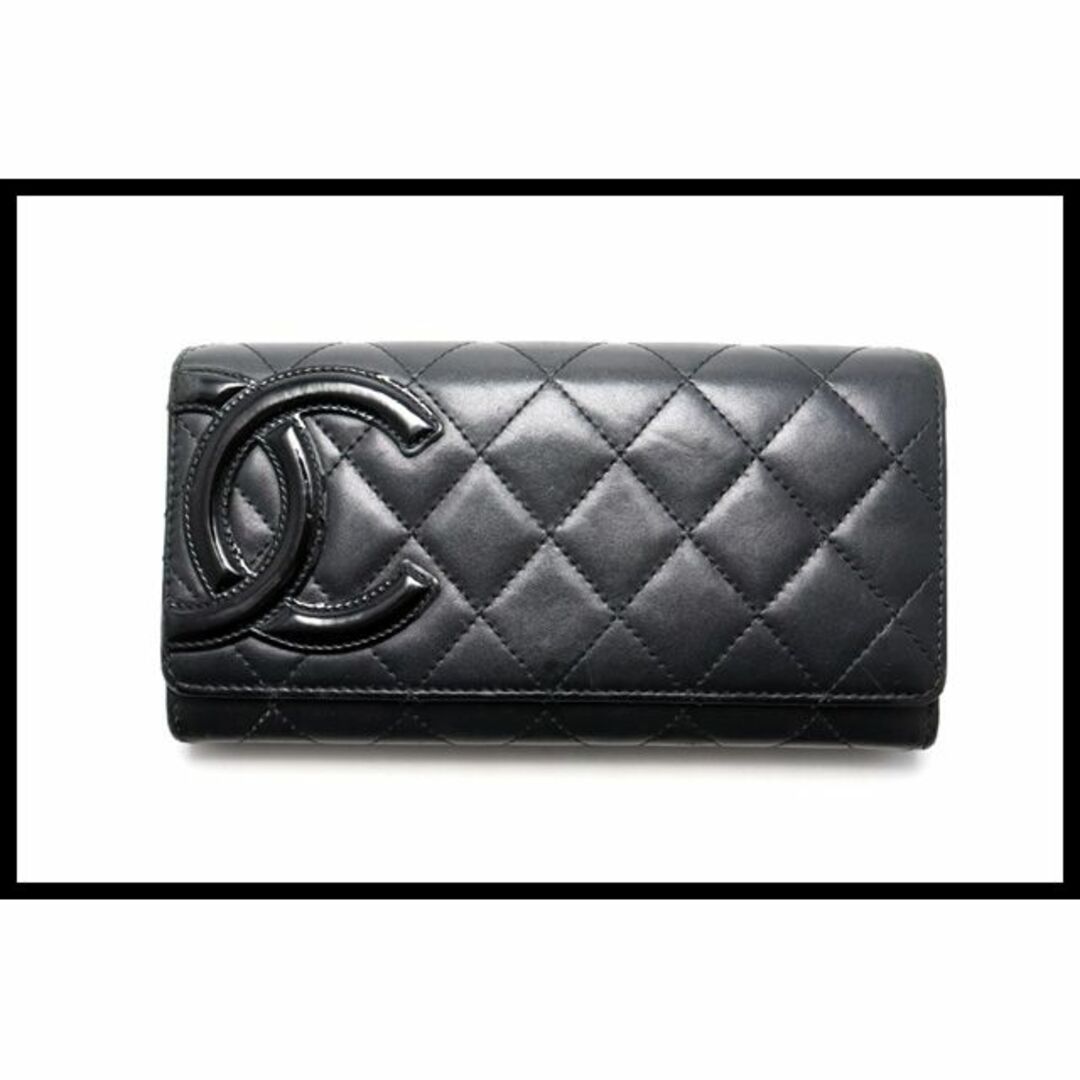 CHANEL 14番台 カンボンライン 2つ折り長財布■08ss1015190