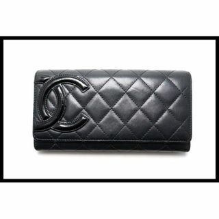 CHANEL 14番台 カンボンライン 2つ折り長財布□08ss1015190