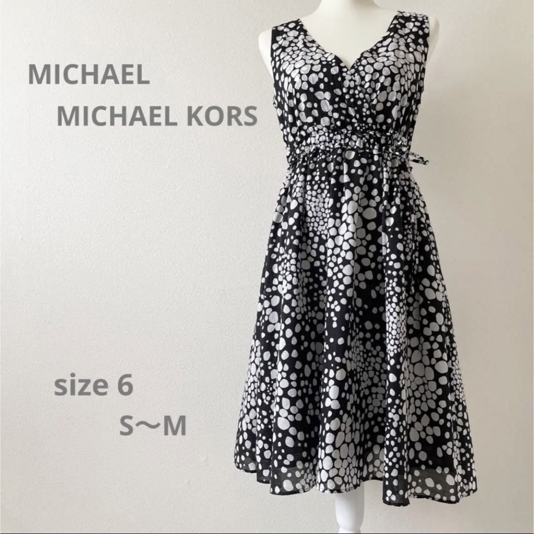 MICHAEL MICHAEL KORS ひざ丈ドッドワンピース