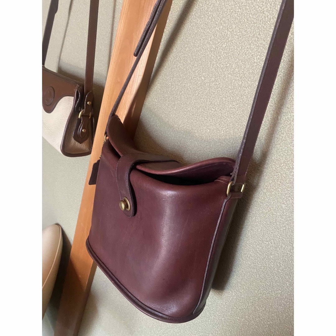 オールドコーチ　COACH  ショルダーバッグ　ワインレッド