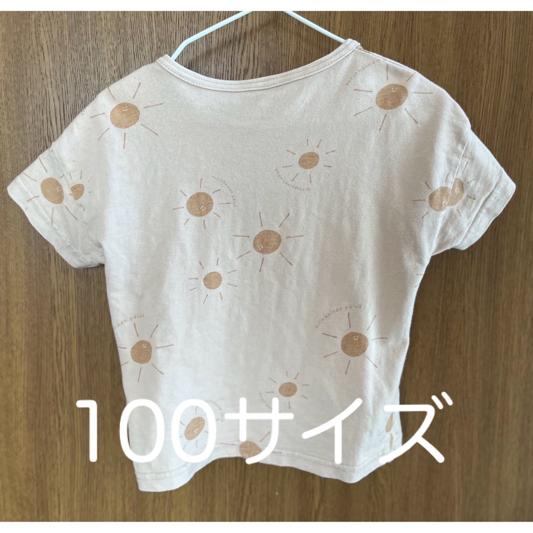 ベビー 100 肩ボタン  おひさま  Tシャツ キッズ/ベビー/マタニティのキッズ服女の子用(90cm~)(Tシャツ/カットソー)の商品写真