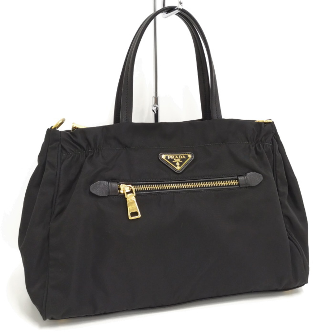 PRADA ハンドバッグ ナイロン ブラック B1843M