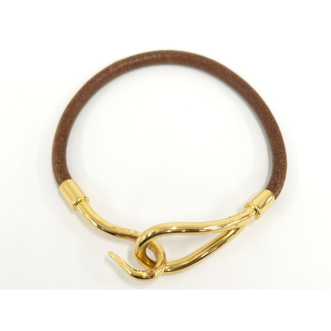 HERMES - HERMES ジャンボ ブレスレット レザー ゴールド金具 HERMES - HERMES ジャンボ ブレスレット レザー ゴールド金具