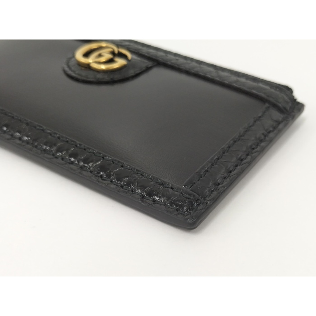 GUCCI - GUCCI フラグメントケース レザー ブラック 699349の GUCCI - GUCCI フラグメントケース レザー ブラック 699349の