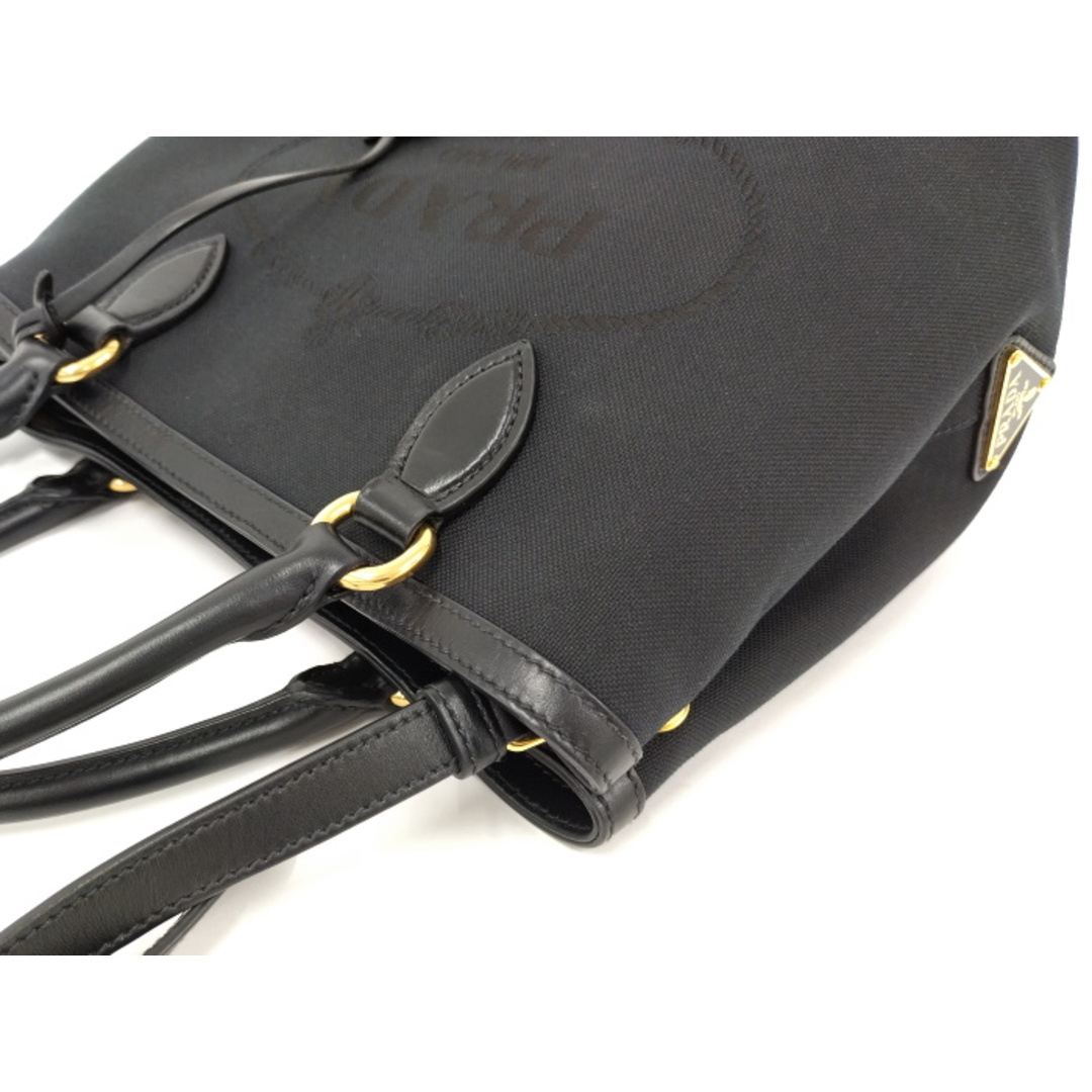 PRADA(プラダ)のPRADA 2WAY ショルダーバッグ キャンバス レザー ネロ ブラック レディースのバッグ(その他)の商品写真