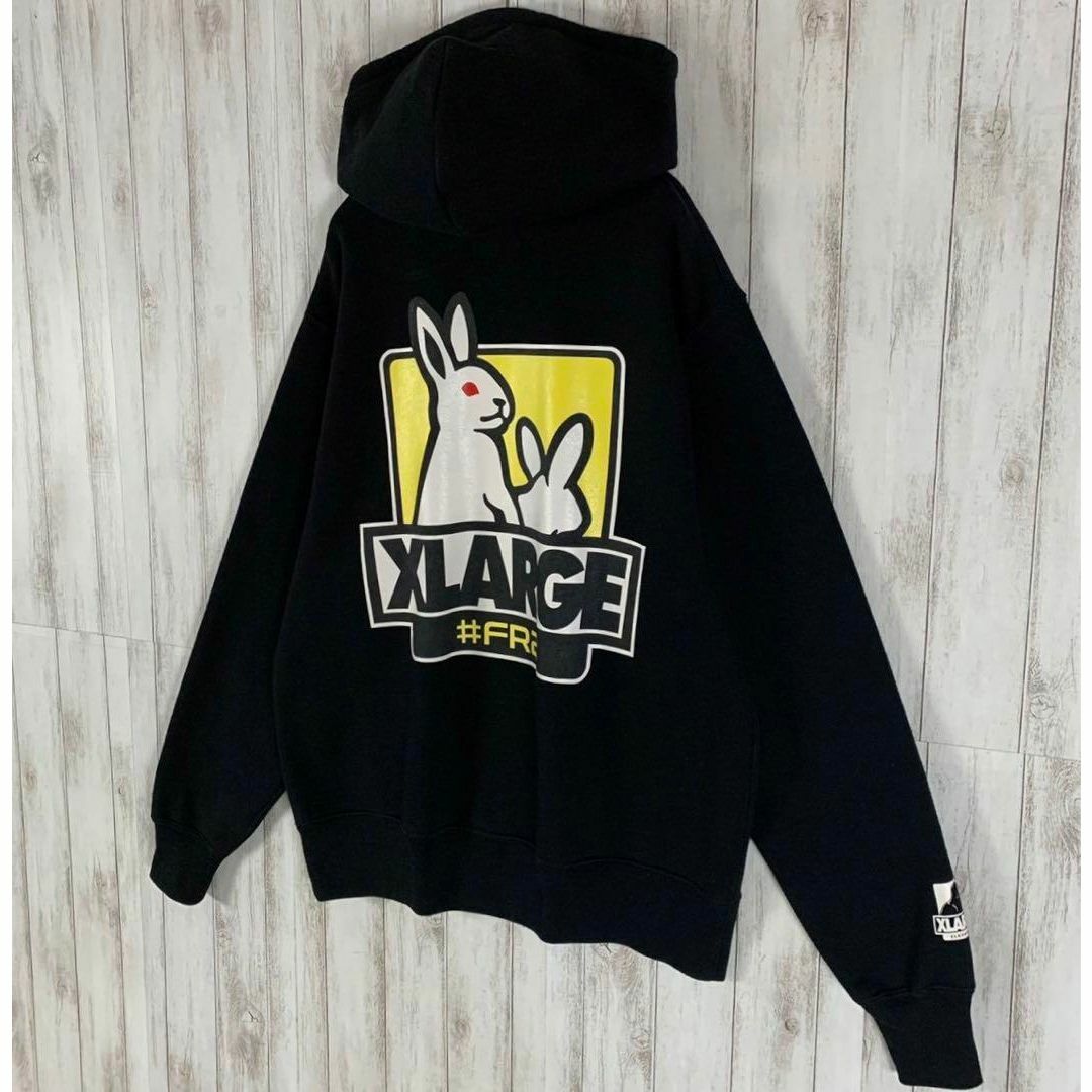 最高デザイン】FR2 XLARGE 限定コラボ 希少 バックプリント パーカー