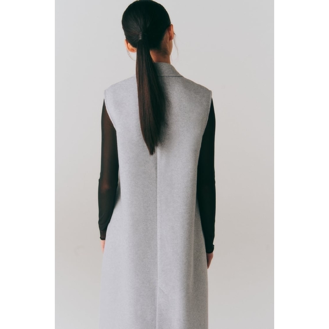 ZARA - ZARA ダブルブレスト ソフトベスト XSサイズ グレーの ZARA - ZARA ダブルブレスト ソフトベスト XSサイズ グレーの