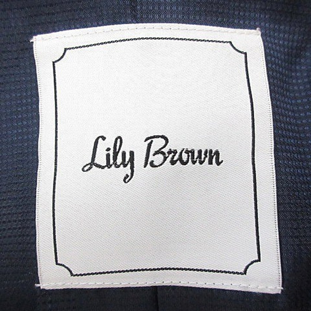 Lily Brown(リリーブラウン)のリリーブラウン トレンチコート 長袖 ミドル丈 フライフロント 無地 F 青 レディースのジャケット/アウター(トレンチコート)の商品写真