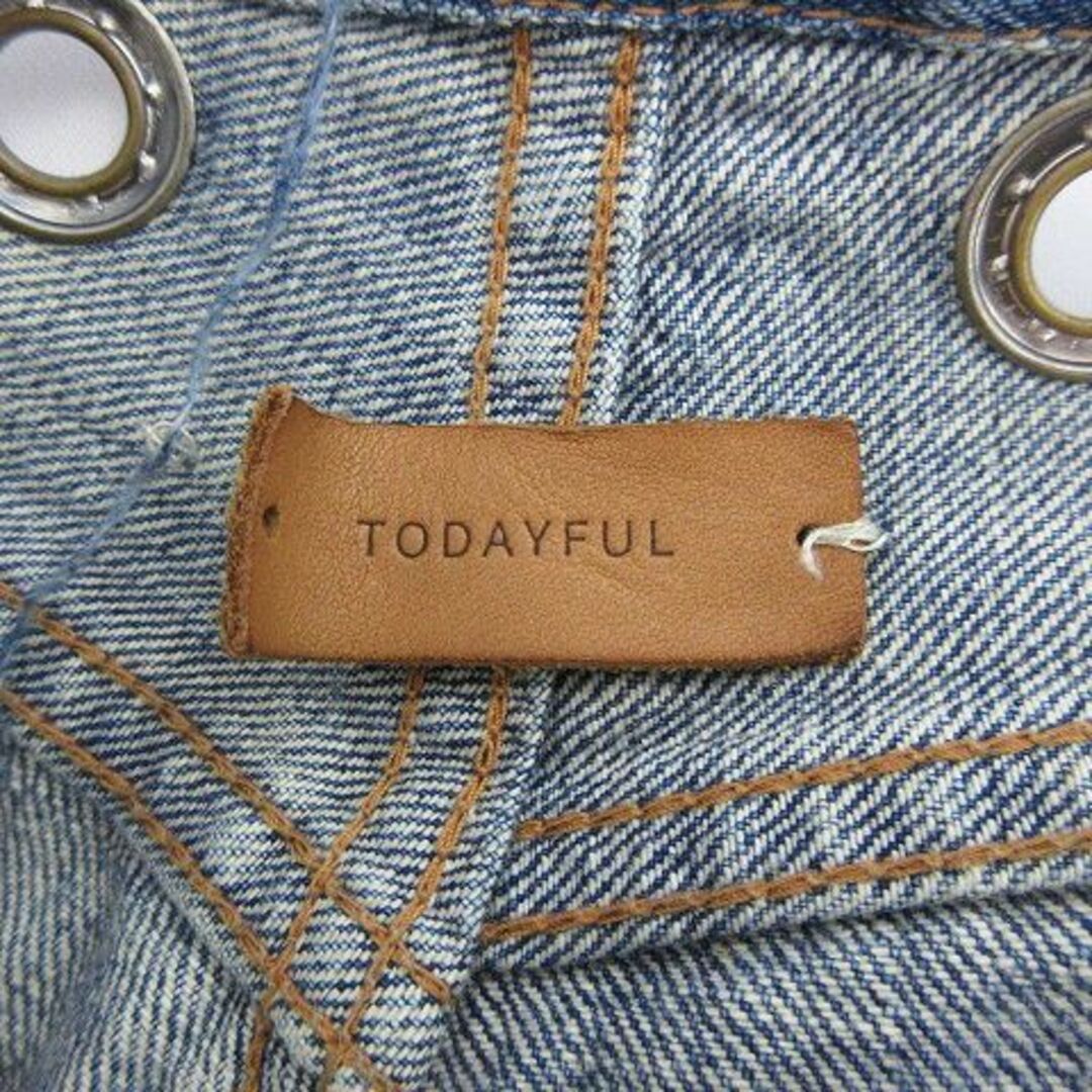 トゥデイフル デニムパンツ ジーパン ジーンズ テーパード カットオフ 23 青 美品 TODAYFUL 大人気 ボーイフレンド デニムパンツ ジーンズ 23