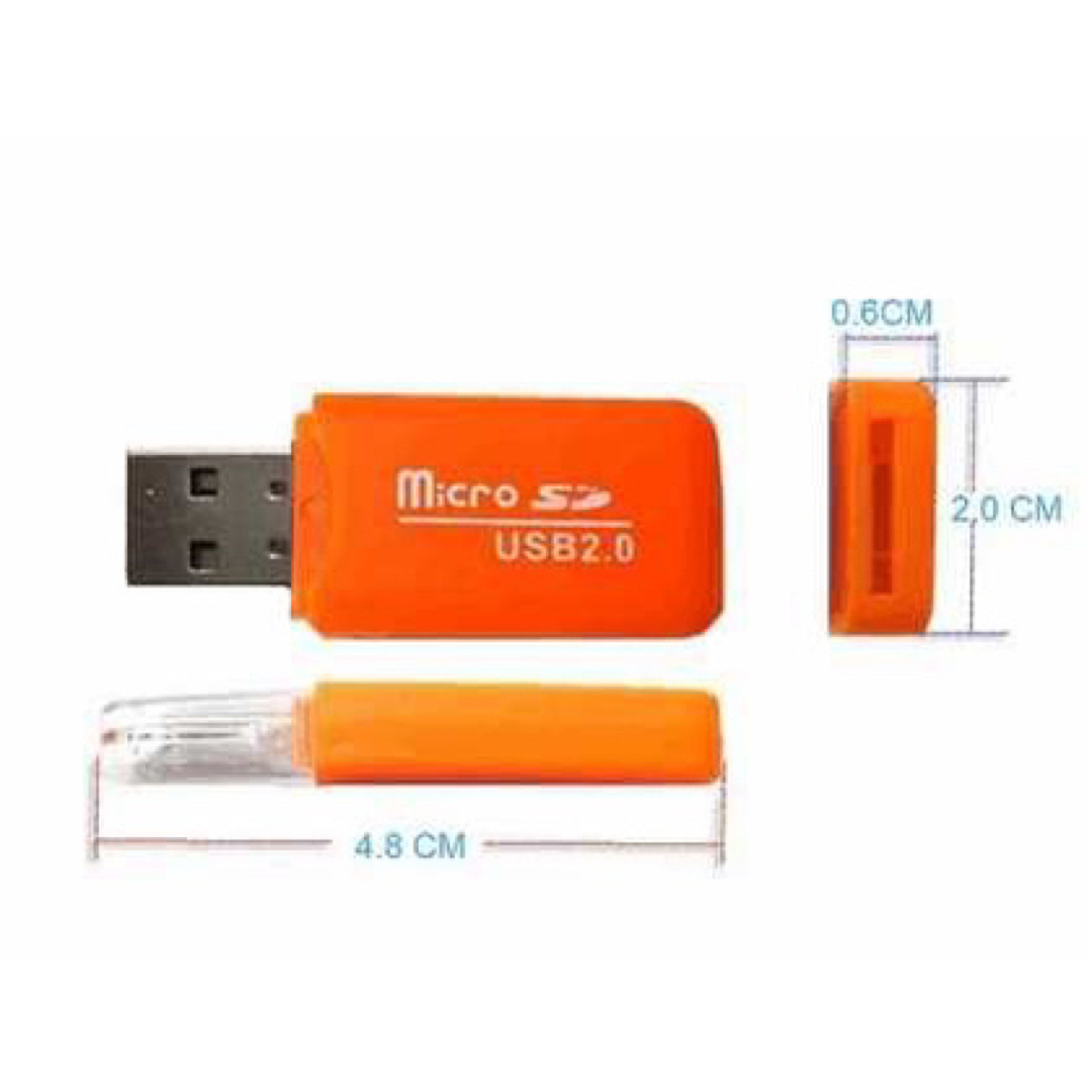 マイクロSDカードリーダー　USB2.0　イエロー スマホ/家電/カメラのPC/タブレット(PC周辺機器)の商品写真