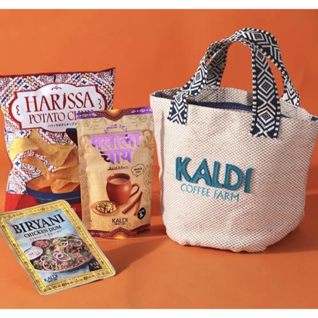 KALDI(カルディ)のカルディ　スパイスバッグ　ブルー レディースのバッグ(トートバッグ)の商品写真