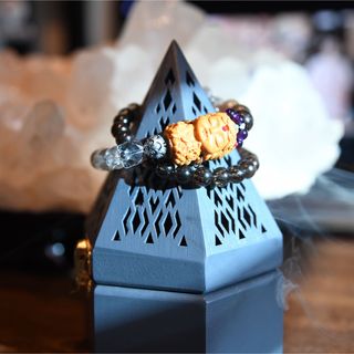 オリジナル ブレスレット 水晶 パワーストーン 金運 護符 占い 開運 霊