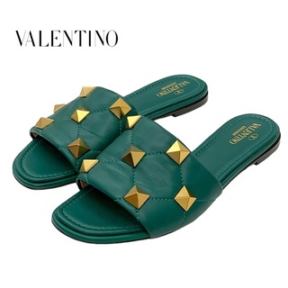 ヴァレンティノ(VALENTINO)のヴァレンティノ レザー サンダル  靴 シューズ グリーン(サンダル)