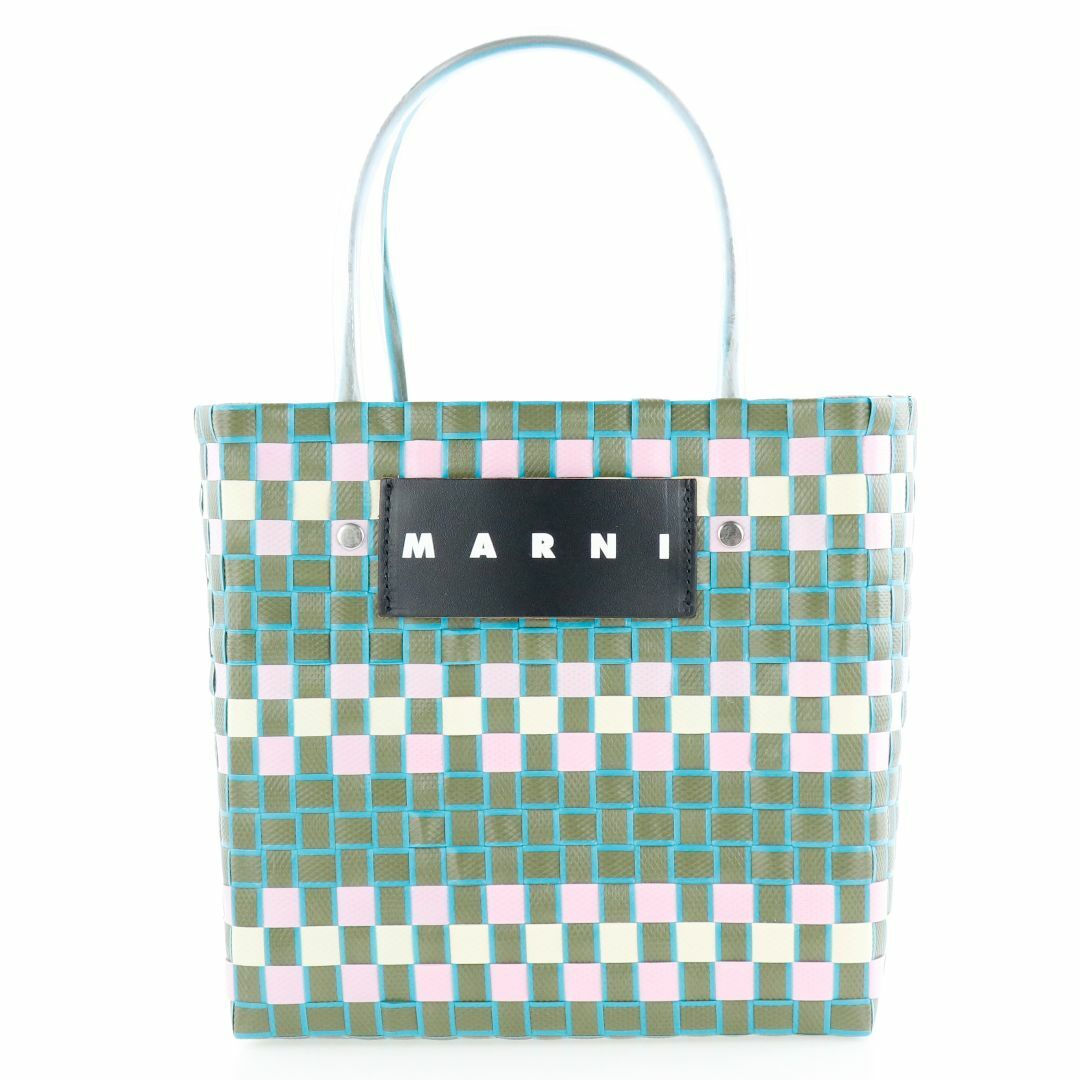 MARNI マルニ バッグ ピクニック モザイク グリーン テープバスケット