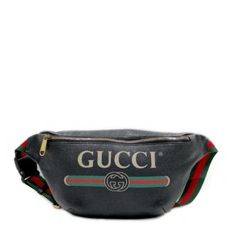 グッチ(Gucci)のGUCCI グッチプリント ロゴ ウェブストライプ ベルトバッグ 530412 ウエストバッグ(その他)