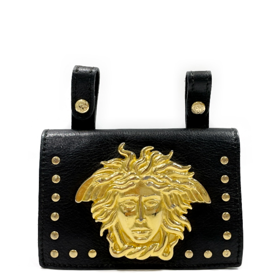 【美品】VERSACE ヴェルサーチ　クラッチバッグ メデューサ スタッズ