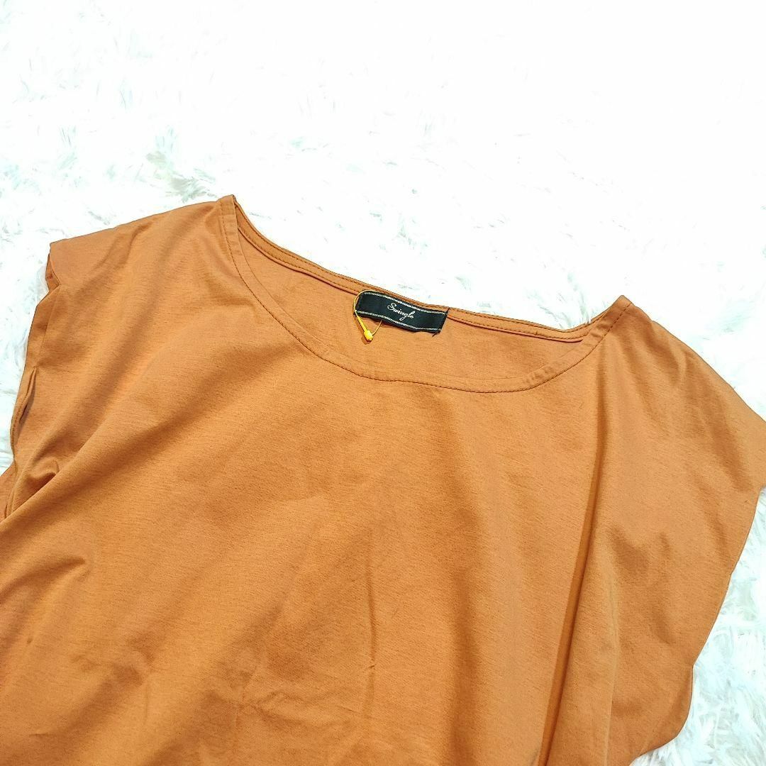 Swingle(スウィングル)のSwingle【M】トップス　ノースリーブ　シャツ　オレンジ レディースのトップス(Tシャツ(半袖/袖なし))の商品写真