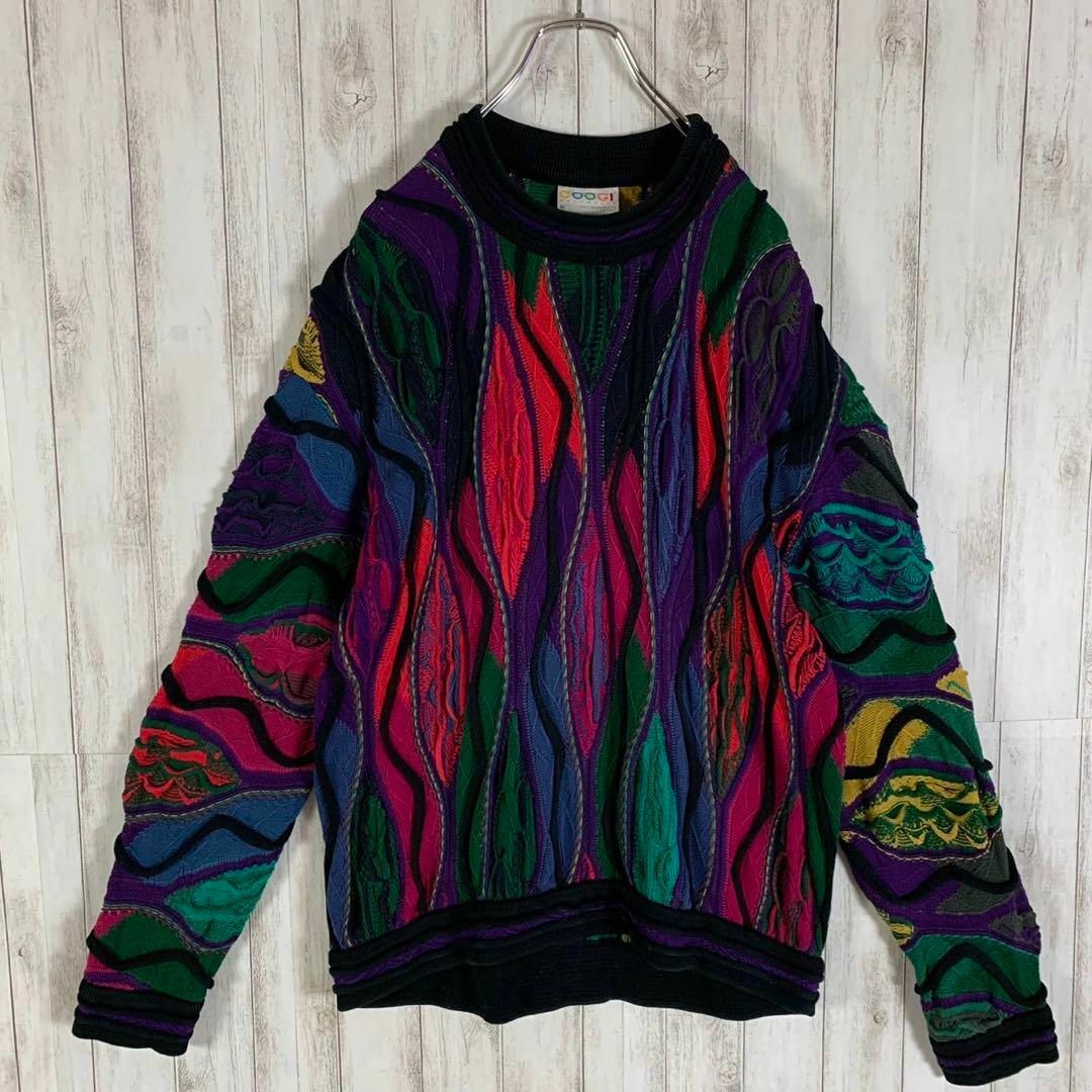 【幻の1点モノ】coogi クージー 立体 編込み 3Dニット 即完売モデル