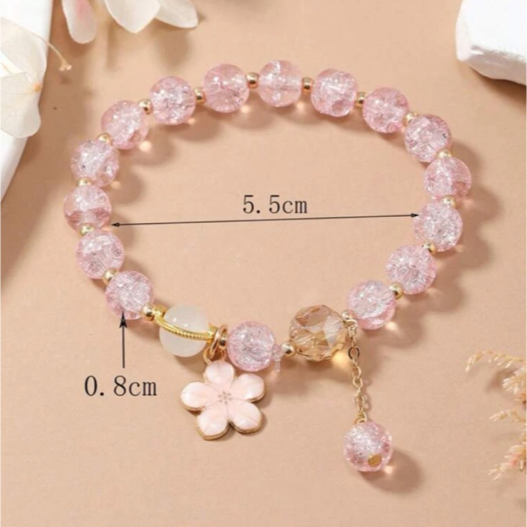 春 桜 ピンク ガラス ビーズ ブレスレット の通販 by はんな〜2 春 桜 ピンク ガラス ビーズ ブレスレット の通販 by はんな〜2
