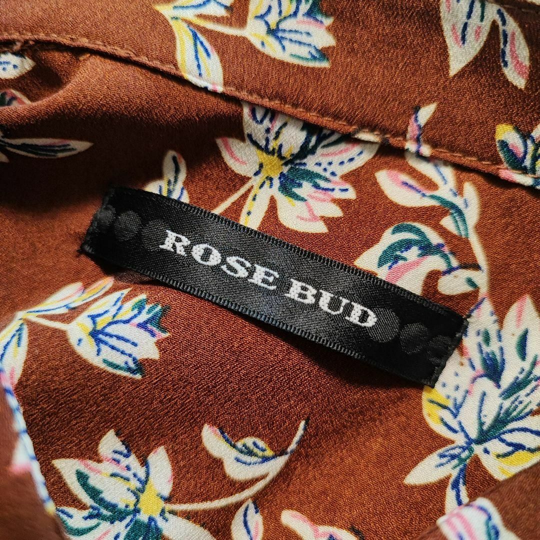 ROSE BUD(ローズバッド)のROSE BUD【F】ロング丈　ワンピース　花柄　ブラウン　ノースリーブ レディースのトップス(カットソー(半袖/袖なし))の商品写真