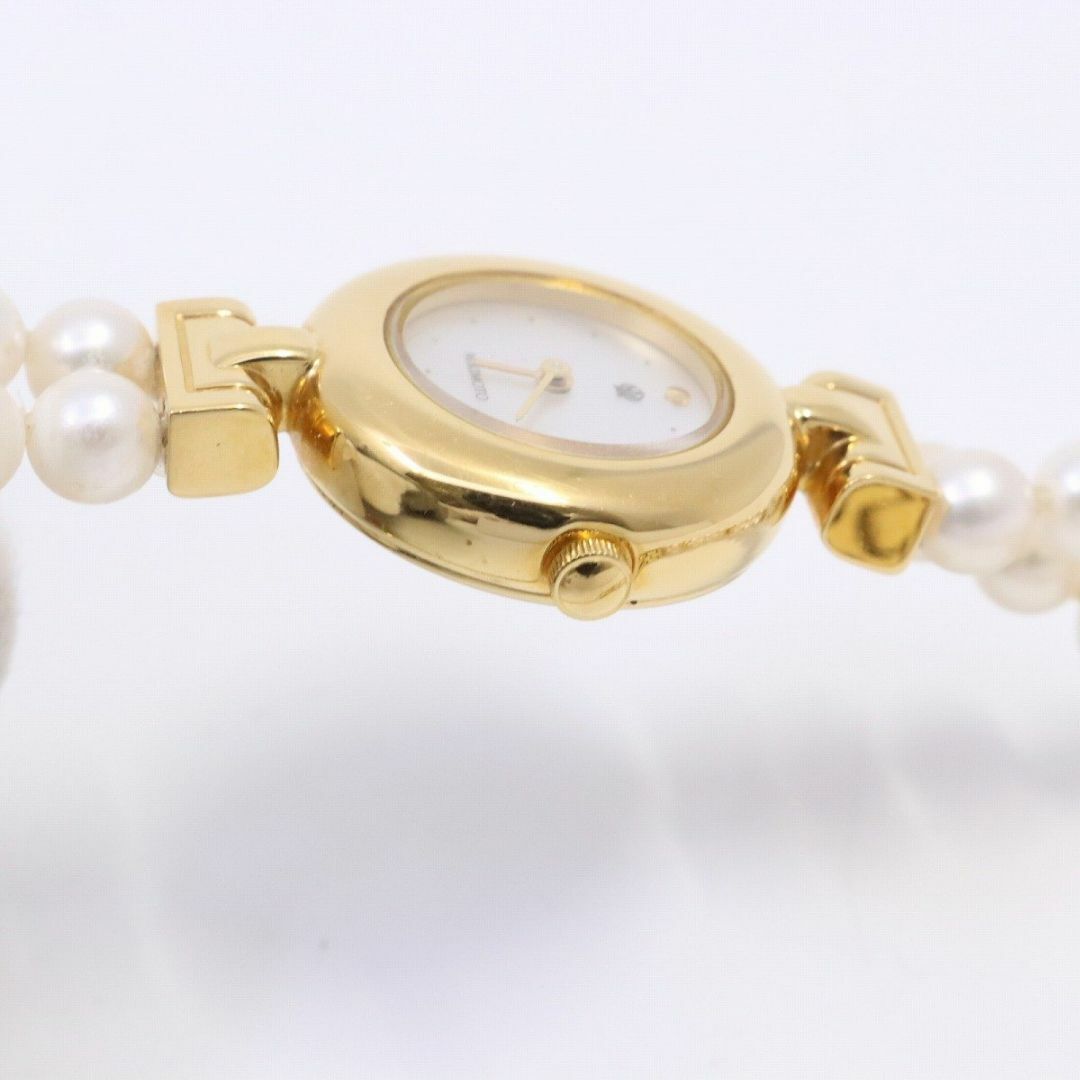 美品】MIKIMOTO ミキモト 腕時計 パール シェル JAL レディース 