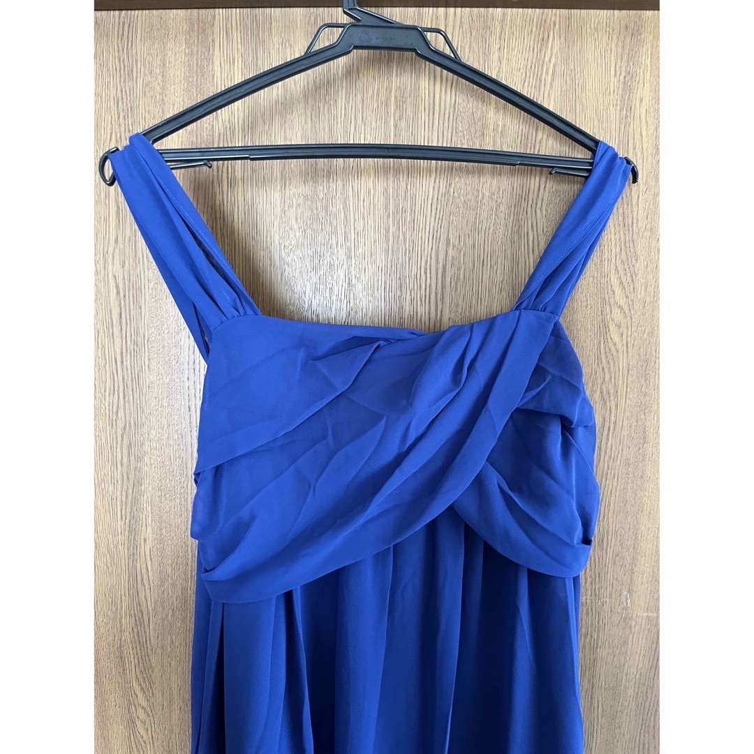 ロングドレス＆ボレロ 黒 ブルー 15ABR レディースのフォーマル/ドレス(ロングドレス)の商品写真