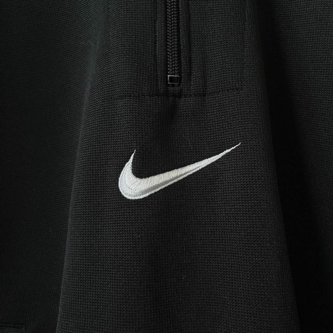 【銀タグ】ナイキ L ハーフジップ トラックジャケット パーカー 黒 nike