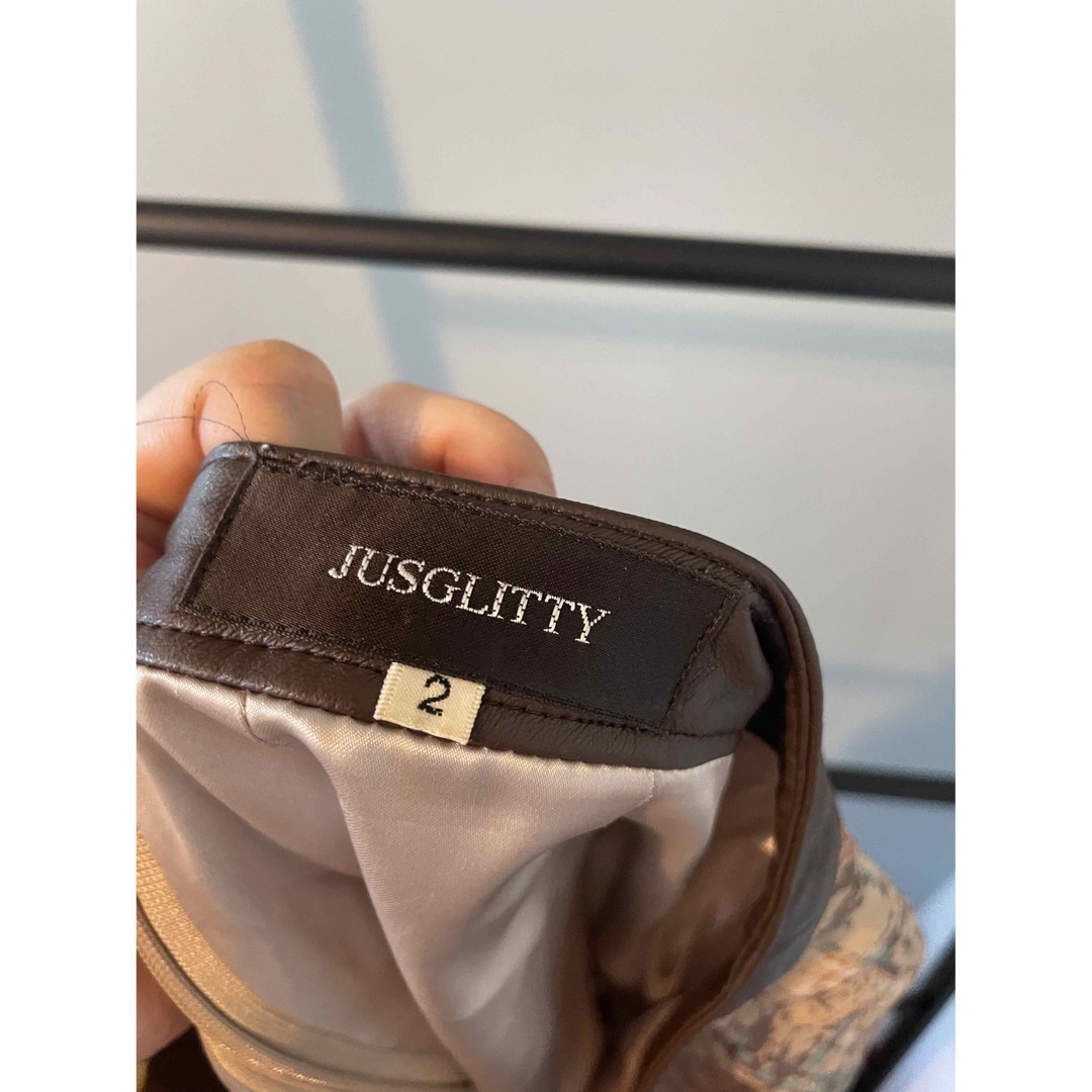 JUSGLITTY(ジャスグリッティー)のジャスグリッティ　チェック柄スカート　36 レディースのスカート(ひざ丈スカート)の商品写真