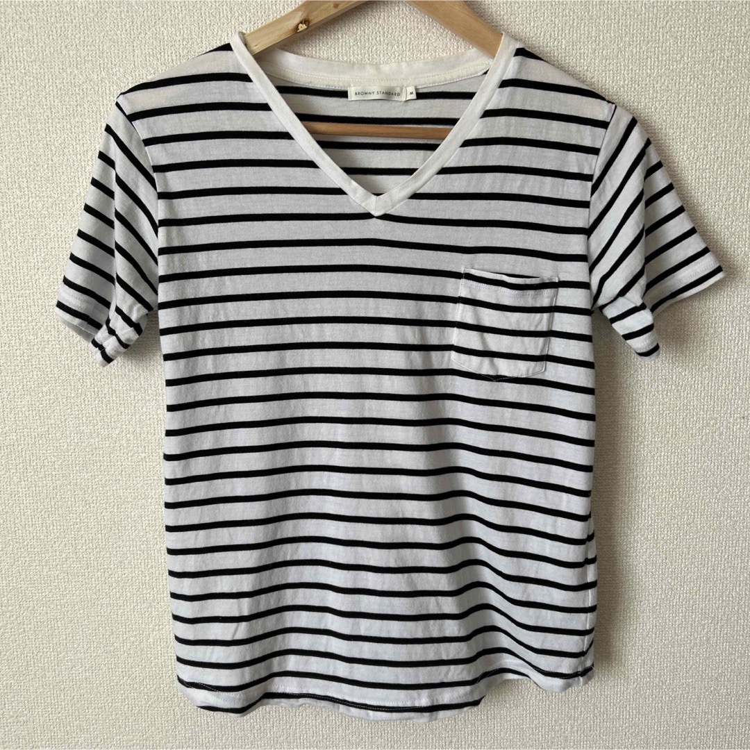 SPINNS(スピンズ)のボーダーTシャツ レディースのトップス(Tシャツ(半袖/袖なし))の商品写真