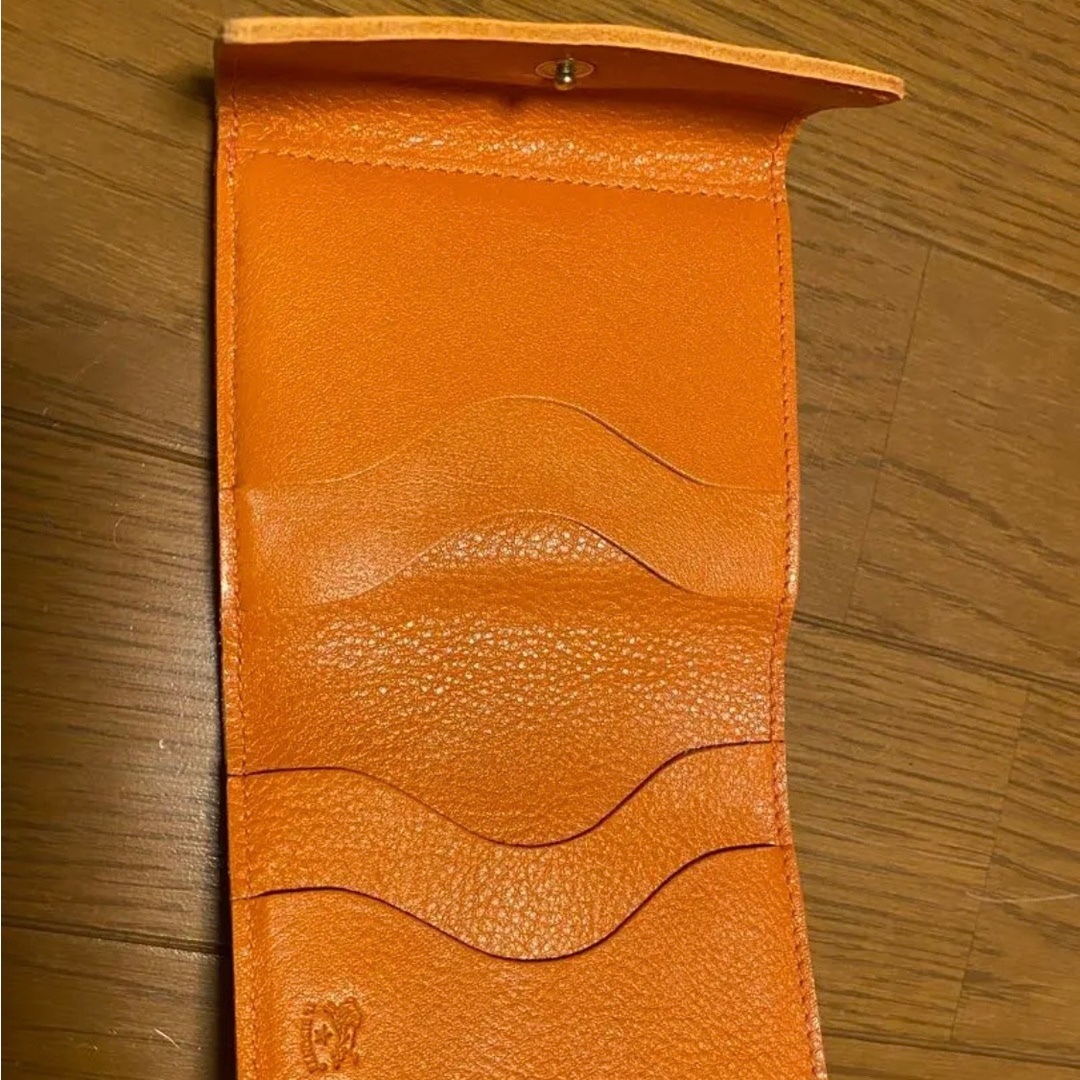 【新品未使用】イルビゾンテ　二つ折り 折財布 ミニ財布   オレンジ 1