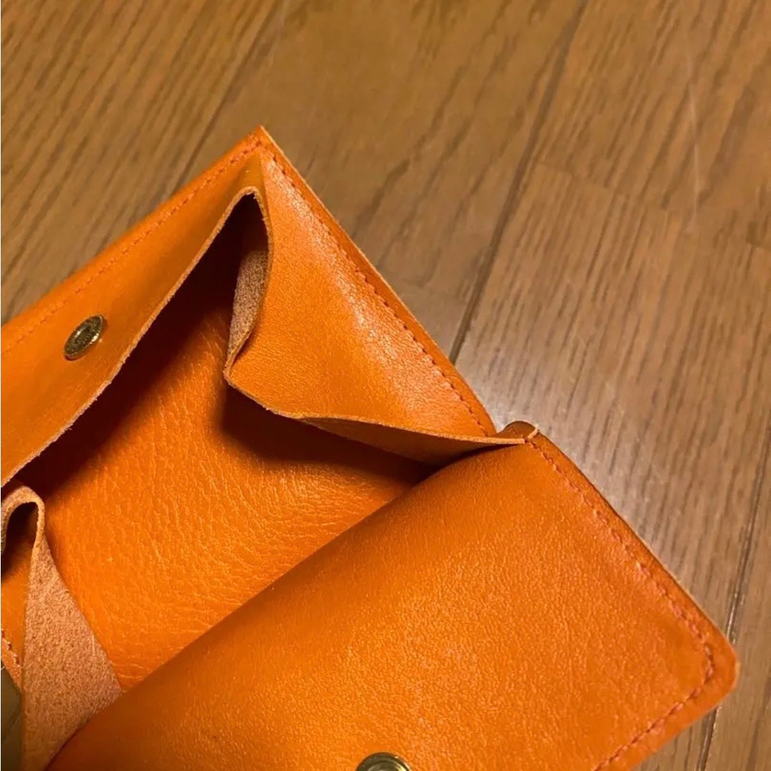 【新品未使用】イルビゾンテ　二つ折り 折財布 ミニ財布   オレンジ 3